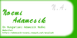 noemi adamcsik business card